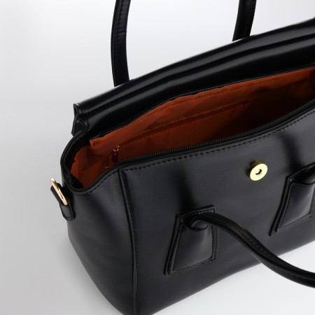 Women's bag with lightning, black color-8