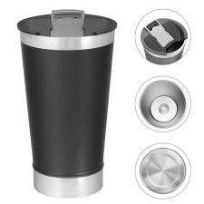Beer thermost man, 600 ml, beer, opener, black
