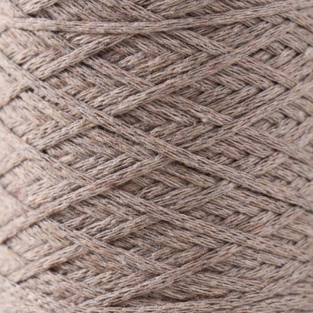 Knitting cord without a core 70% cotton, 30% polyester 1mm 200m/60 ± 10g (04-dark beige)-2