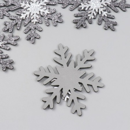 Foamir's blank "Snowflakes" 6 cm, set 6 pcs, silver-1