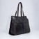 Soper bag with zipper, black color