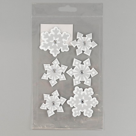 New Year's set of huts from EVA "Snowflakes", 6 pcs.-5