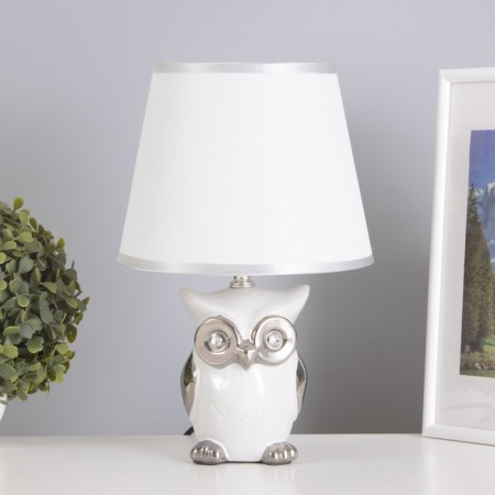Table lamp 16280/1wt+CR E14 40W white-chromium 22x22x30 cm Risalux