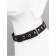 Collar leather reinforced with a kapron with a half-ring, 55 x 2.5 cm, Osh 27-53 cm, brown