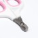Coger scissors with soft handles, hole 8 mm, white-pink