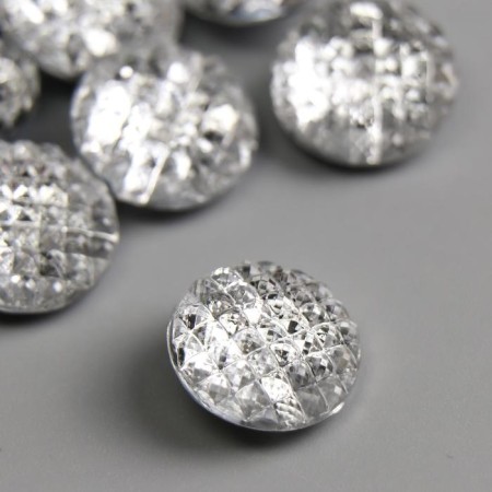 Buttons plastic for creativity "Round with faces" set of 12 pcs 1.5x1.5 cm