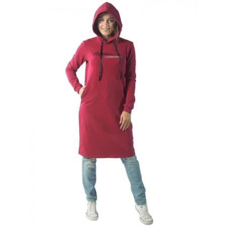 Female dress I understand, size 46, burgundy color-6