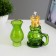 Green kerosene lamp with a handle 8x6x20 cm