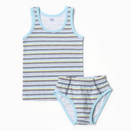A set for a boy (T-shirt, panties), color light blue, height 116 cm