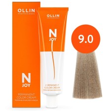 Cream-color hair Permanent Ollin Professional N-Joy, tone 9/0, blond, 100 ml