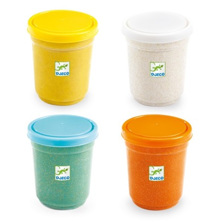 Djeco plasticine set, with sparkles, 4 colors-1