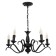 Chandelier 2715/5 E14 40W Black 51x51x26-56 cm Bayerlux