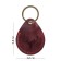 Key leather keychain, label, drop, genuine leather, burgundy, deer