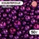 Confectionery sprinkling "different sizes", balls, purple, 50 g