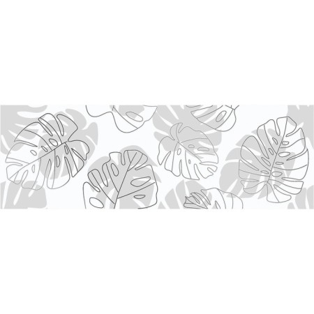 Wall insert glory leaves white 25x75