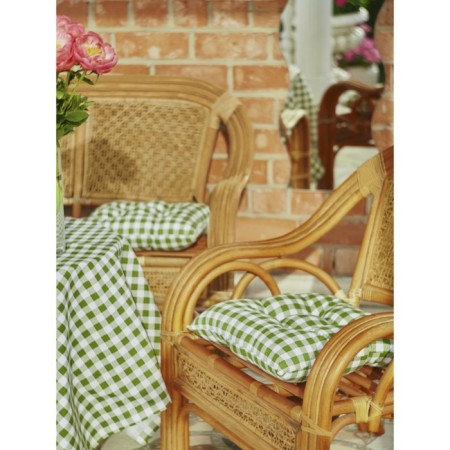 Green Check chair, size 40x40 cm, green color-5