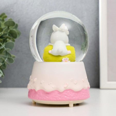 Souvenir Polystone Water Ball Light, Music "Bunny and Cake" MIX13x8x8 cm-4