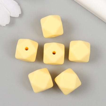 Busina silicone "polyhedron" beige d = 1.4 cm-1