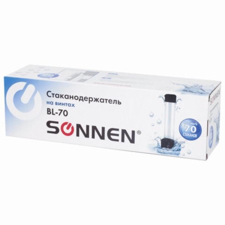 Стаканодержатель SONNEN BL-70M, 70 стаканов, на винтах, черный-3