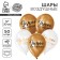 Latex balloon 12 "" Gold, not grandmother ", 50 pcs.