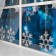 Garland “fringe” 2.4 × 0.9 m with nozzles “snowflakes”, ip20, transparent thread, 150 LED, white glow, 8 modes, 220 V
