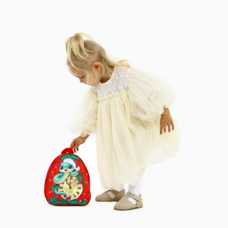 New Year's children's backpack "Snake and Clock", 23x20.5cm, for the New Year-6
