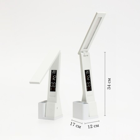 Clock - Electronic lamp: calendar, thermometer, organizer, 5 W, 20 LED, 3 modes, USB
