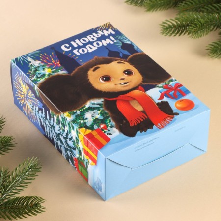 Gift box "Happy New Year!", Cheburashka Salyut, 16x23x7.5-6