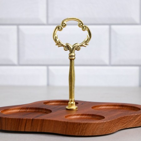 Speech for spices, 5 objects: stand, 2 pots, 2 containers for spices, porcelain, Iran-3