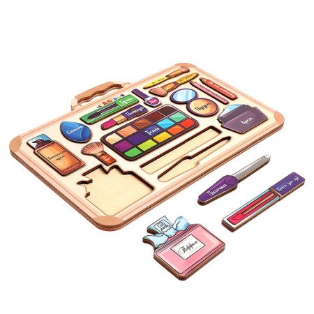 Puzzle-head-headed "cosmetic bag"-1