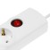 Luazon Lighting network filter, 5 outlets, 5 m, 2200 W, 3x0.75 mm2, 10 A, 220 V, with a fuse, white