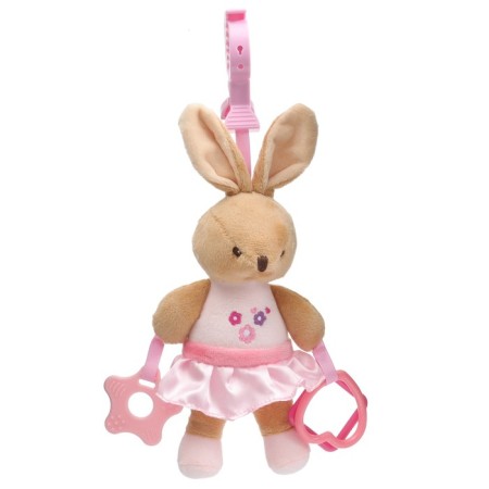 Soft “bunny” suspension, rattle, rubberker, on a crib, stroller, mum & baby-3