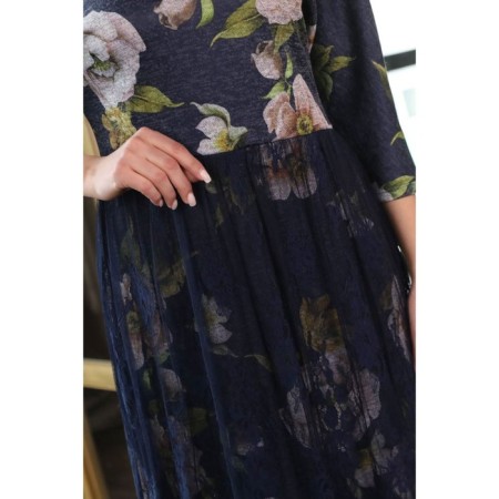 Women's dress, size 48, blue color-4