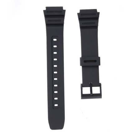 Watch strap, 18 mm AE1200, silicone, L-22.5 cm, black-1