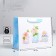 Gift package laminated, packaging, “with wishes...” 22 x 17.5 x 8 cm