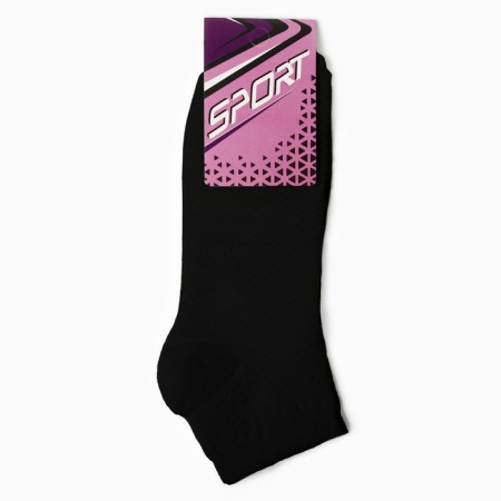 Women's net socks, black color, size 25-2