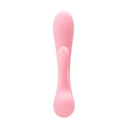 Unrealistic vibrator Satiffyer Triple OH, 24 cm, silicone, pink color-1
