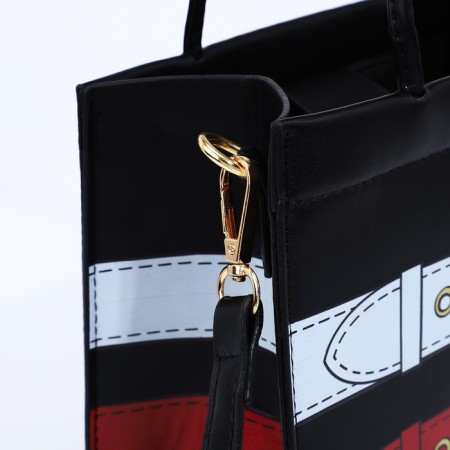 Female bag, lightning tout, black color-4