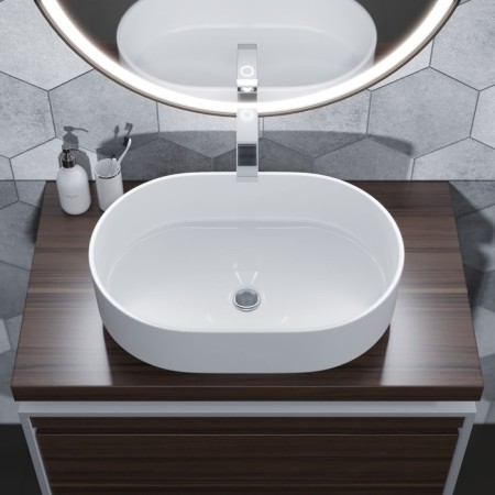 Bath shell Patch Uperwood Aura, 60 cm, oval, white-1