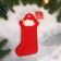 Santa Claus and Snowflake with a button of 12x24 cm, red, red