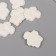 Decor for the creativity of Polystone "Pinettes" White set 6 pcs 3x2.7 cm