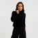 Women's turtleneck Minaku: Basic Line, Black Color, size 44