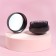 The comb is massage, round, folding, with a mirror, D = 7.5 cm, black color
