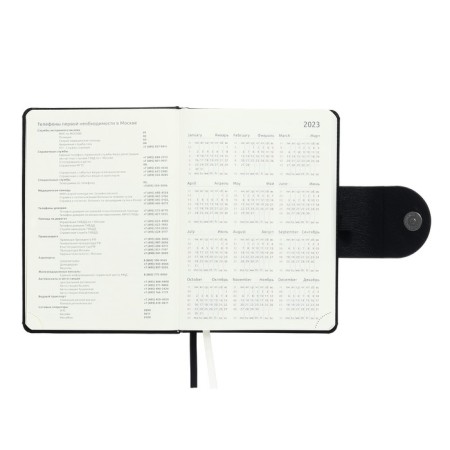 Dated diary 2024 A5 176 sheets, Devente.norwich, hard cover with artificial leather foam, lies, cream block 70 g/m2, black-5