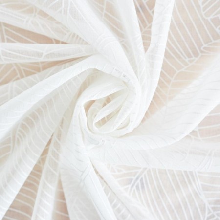Curtain - tulle "leaves", with a rubber pattern, 300x260 cm-2
