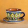 Tea couple Rishtan ceramics "Flowers", 200ml, blue