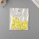 Beads for the work of acrylic "Glad -shaped hearts" yellow 2.4x2x0.5 cm
