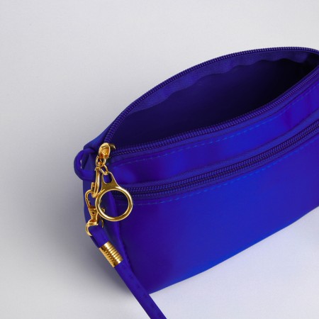 Bag Women's Cross-Bodi with a zipper, blue color-8