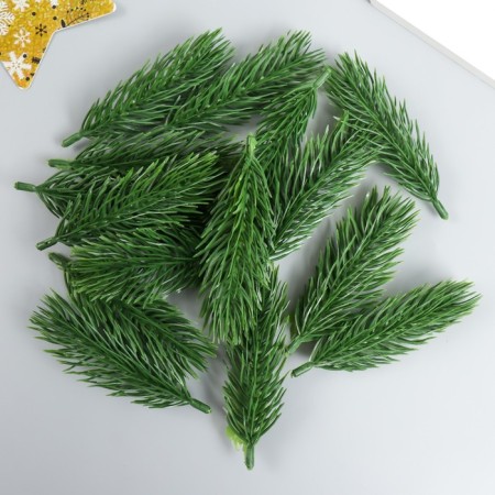 Decor for creativity "spruce branch" green 10 cm-2