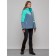 Ski jacket female, size 44, turquoise color